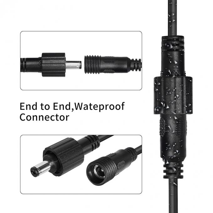 Wasserdicht Männlich-Fraulich DC Jack 5,5x2,1 mm 5,5x2,5 mm 3,5x1,35 mm Stromverlängerungskabel für LED-Licht 1