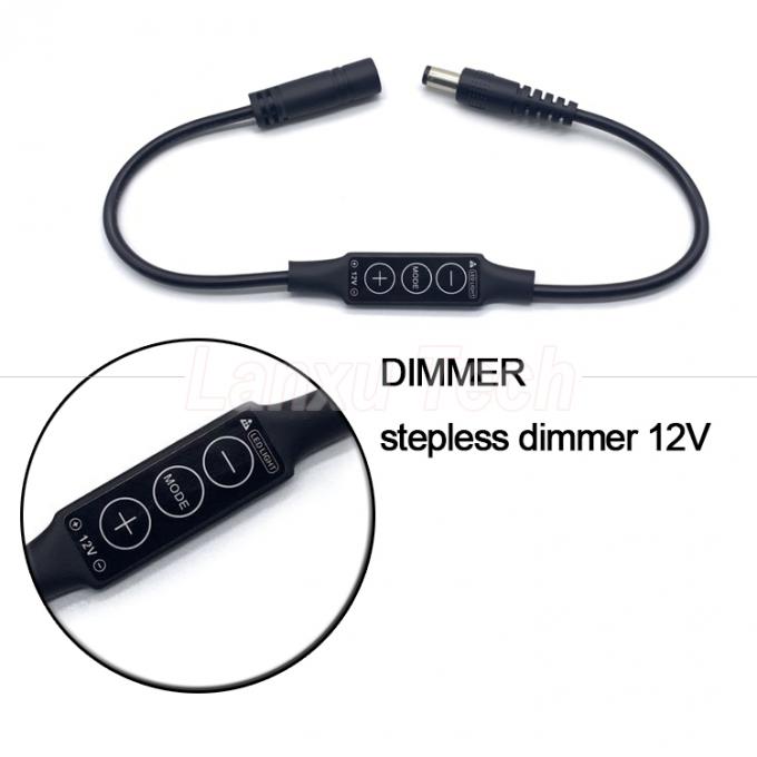 Stepless Light Männlich zu weiblich Gleichstrom-Fass Jack 5.5x2.1mm 5.5x2.5mm 3.5x1.35mm Kabel-Dimmer für LED-Lampenstreifen 0