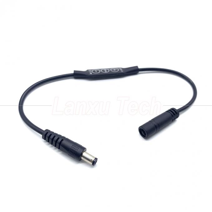 Stepless Light Männlich zu weiblich Gleichstrom-Fass Jack 5.5x2.1mm 5.5x2.5mm 3.5x1.35mm Kabel-Dimmer für LED-Lampenstreifen 1