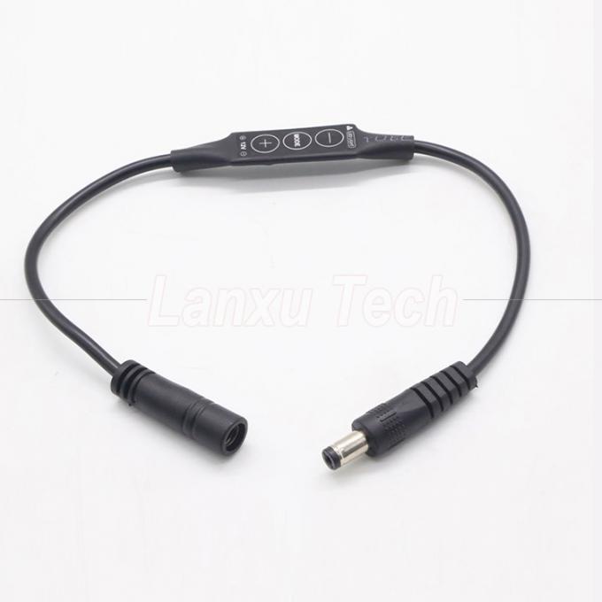 Stepless Light Männlich zu weiblich Gleichstrom-Fass Jack 5.5x2.1mm 5.5x2.5mm 3.5x1.35mm Kabel-Dimmer für LED-Lampenstreifen 4