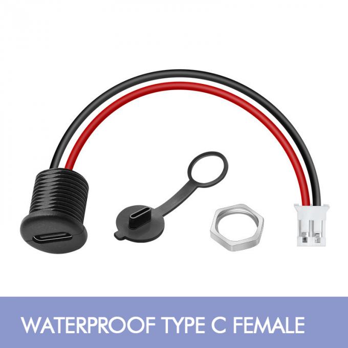 IP67 IP68 Wasserdichte Kappe USB Typ C Weibliche Steckdose zu 2 Pins PH 2.0 XH 2.54 SH1.0 VH ZH MX-Anschlusskabel 0