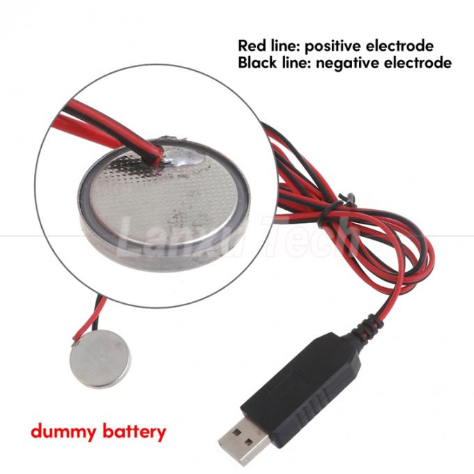 USB 5v bis 3v Ausgang Batterie-Eliminator CR2032 Ersetzen Sie Ladekabel 4