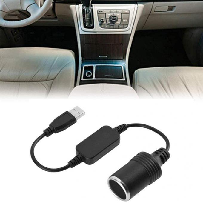 USB A Männlich bis 12V Auto Zigarettenanzünder Steckdose Weibliches Stromumwandlerkabel 5
