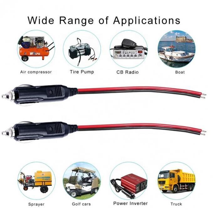 12V 24V 15A Sicherung Auto Zigarette Zünder Männlicher Stecker mit Bleigehalde Draht 5