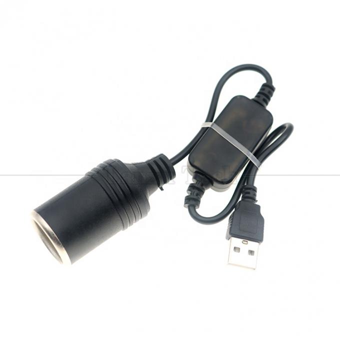 Einrichten des Ladegeräts USB A Männlich 5V bis 12V Auto Zigarettenanzünder Steckdose Weibliches Umrichterkabel 2
