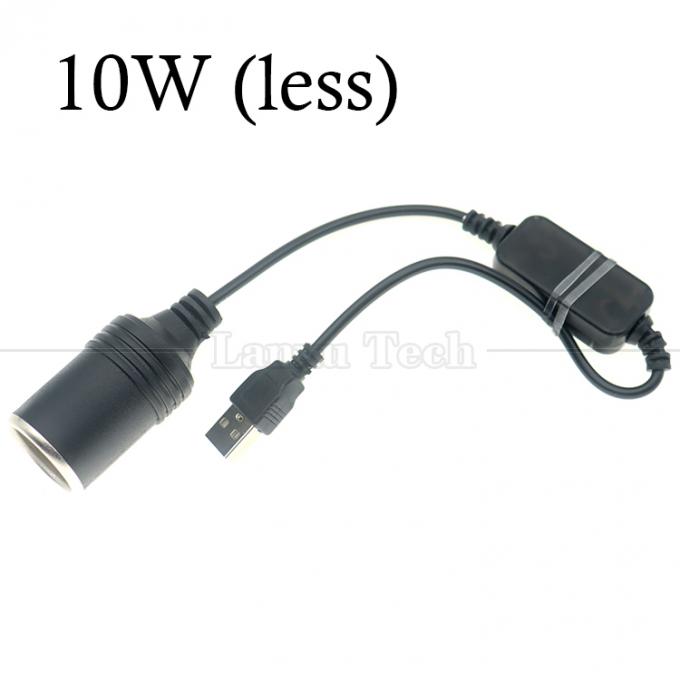 Einrichten des Ladegeräts USB A Männlich 5V bis 12V Auto Zigarettenanzünder Steckdose Weibliches Umrichterkabel 1