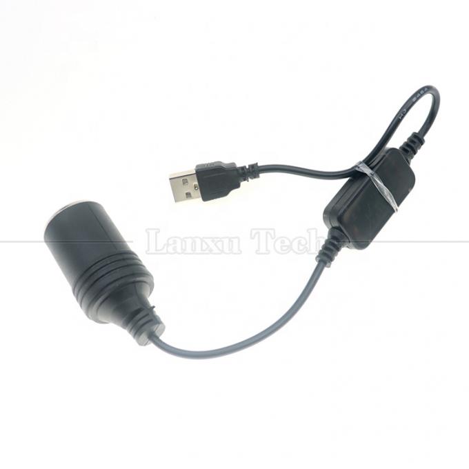 Hochwertiges 12W 5V USB zu 12V Wandler Zigarettenstecker Leuchter Steckdose Kabel Adapter mit Led Spannungsmodul 4
