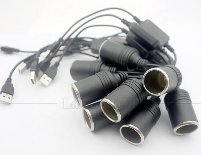 Hochwertiges 12W 5V USB zu 12V Wandler Zigarettenstecker Leuchter Steckdose Kabel Adapter mit Led Spannungsmodul 5