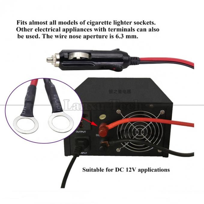 15A High Current DC Power Cigarette Plug to O Rundförmiges Endkabel für das Auto 5