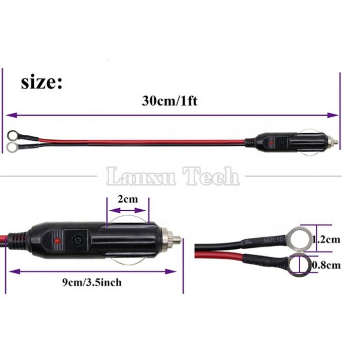 15A High Current DC Power Cigarette Plug to O Rundförmiges Endkabel für das Auto 4