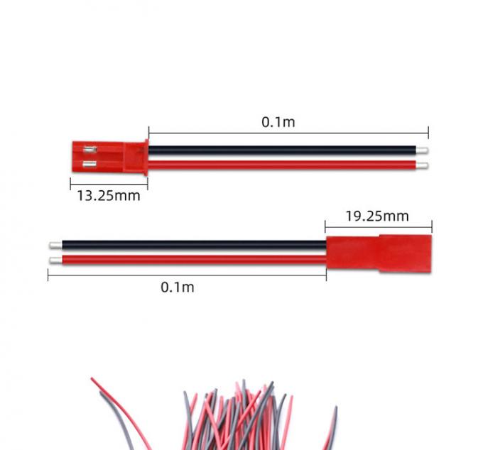 22AWG Männlich weiblich 2 PIN JST SYP RCY Steckeranschluss zum nackten Ende Pigtail Draht Blei Kabel Gurt für LED-Bandbatterie 3