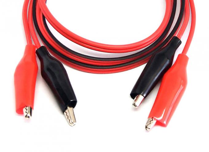 12v doppelgeschaltete schwarze rote elektrische Testleitungen Jumper Draht Alligator Krokodil Clips Kabel 7