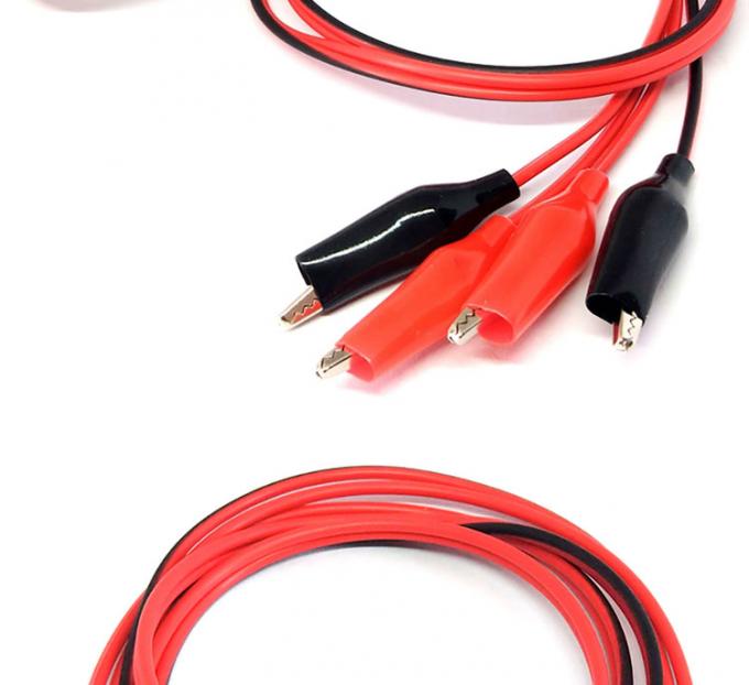 12v doppelgeschaltete schwarze rote elektrische Testleitungen Jumper Draht Alligator Krokodil Clips Kabel 6
