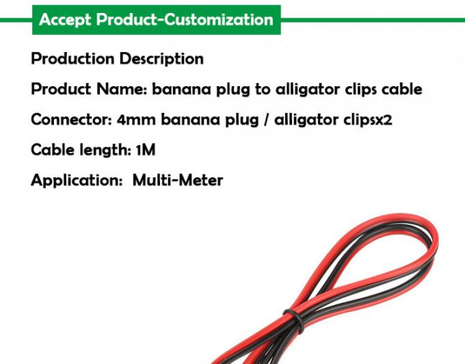 Krokodil Alligator Clip zum Bananen Stecker Test Blei Drahtkabel für Multimeter-Schaltung 0