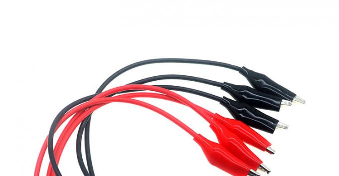 12V Rot-Schwarz-Alligator-Clips-Batteriekabel 0