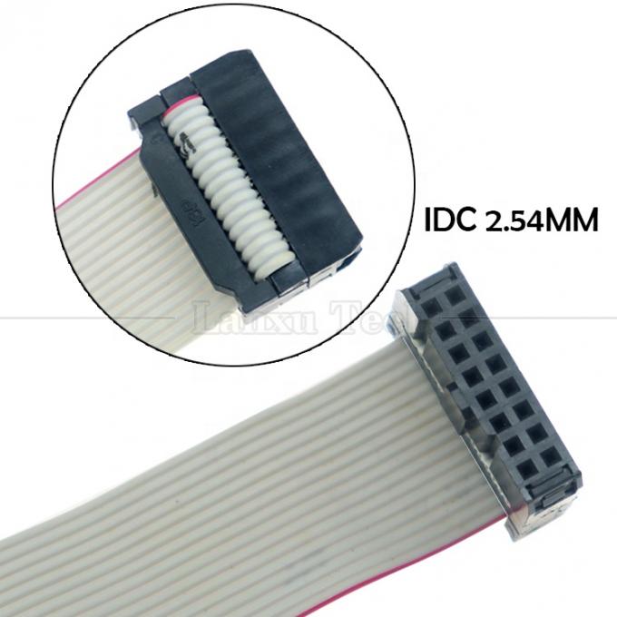 Weiblich zu weiblich 16 PIN 1,27mm Pitch IDC 2,54mm Stecker GPIO Graue Flachbanddrahtkabel für Festplatten CD Raspberry Pi 1