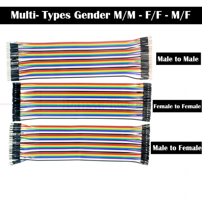 10cm 20cm 30cm Weiblich zu Weiblich Männlich zu Männlich 40 Pin Dupont Connector Breadboard GPIO Jumper Drähte für Arduino Raspberry Pi 5