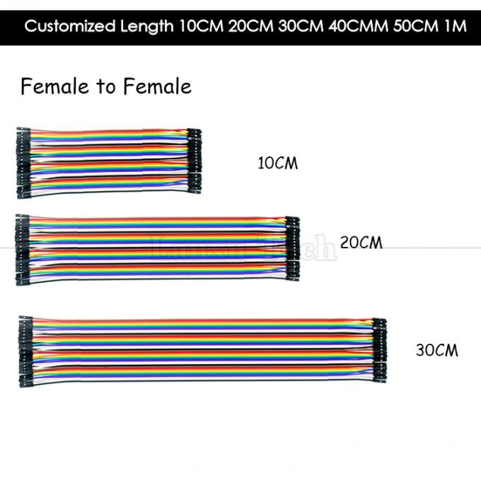 10cm 20cm 30cm Weiblich zu Weiblich Männlich zu Männlich 40 Pin Dupont Connector Breadboard GPIO Jumper Drähte für Arduino Raspberry Pi 6