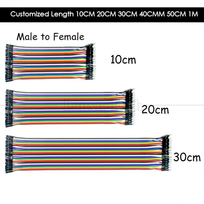 10cm 20cm 30cm Weiblich zu Weiblich Männlich zu Männlich 40 Pin Dupont Connector Breadboard GPIO Jumper Drähte für Arduino Raspberry Pi 8