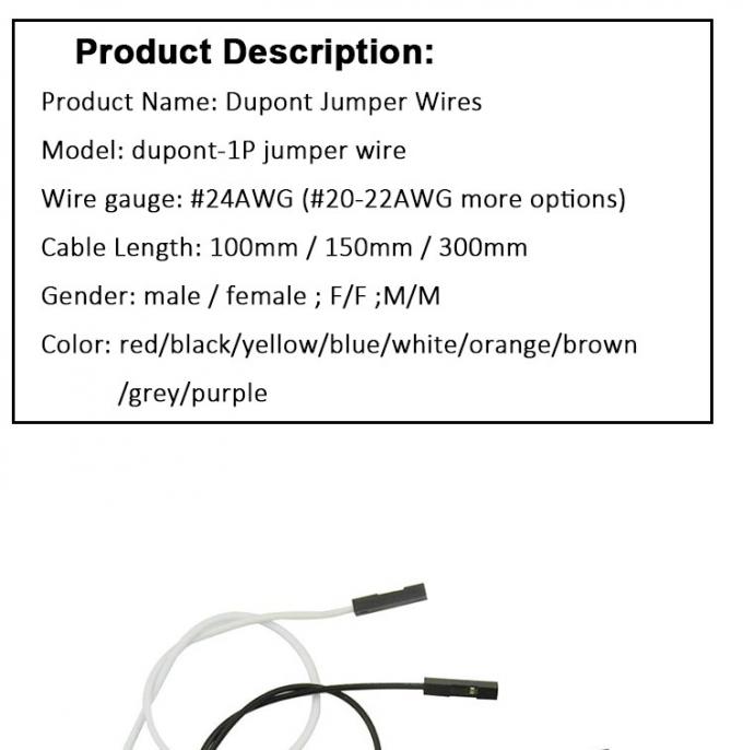 Männlich zu Männlich weiblich zu weiblich 2.54mm 1 Pin Dupont Connector Schweißlos Brotbrett Jumper Draht für Arduino 0