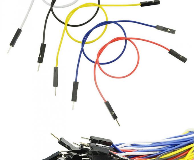 Männlich zu Männlich weiblich zu weiblich 2.54mm 1 Pin Dupont Connector Schweißlos Brotbrett Jumper Draht für Arduino 1
