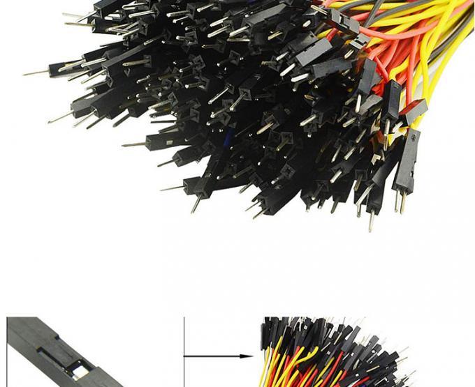 Männlich zu Männlich weiblich zu weiblich 2.54mm 1 Pin Dupont Connector Schweißlos Brotbrett Jumper Draht für Arduino 2