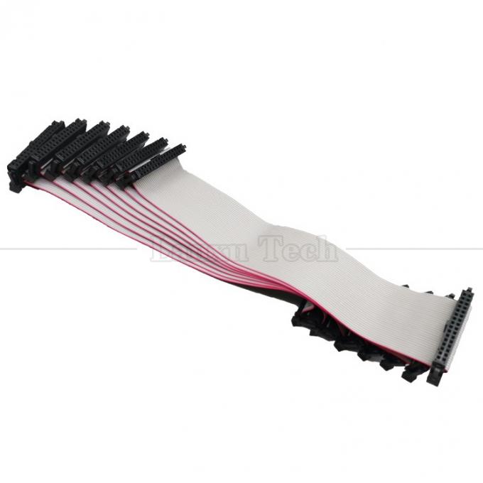 IDC 2,54 mm Stecker 8 10 12 14 16 18 20 30 40 50 60 PIN 1,27 mm Flachbandkabel mit scharfem Grau 9