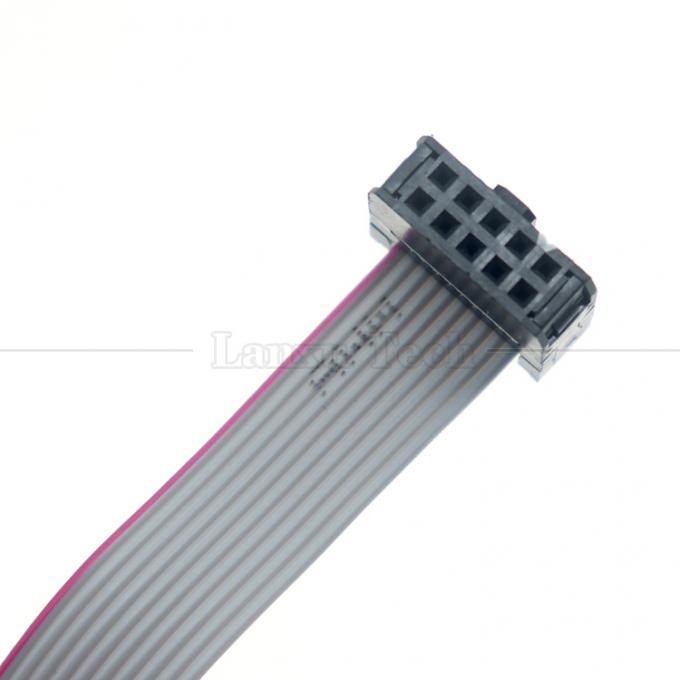 Weiblich auf weiblich 10 PIN 1,27mm Pitch IDC 2,54mm Steckverbinder GPIO Graue Flachbanddrahtkabel für Festplatten CD Raspberry Pi 2