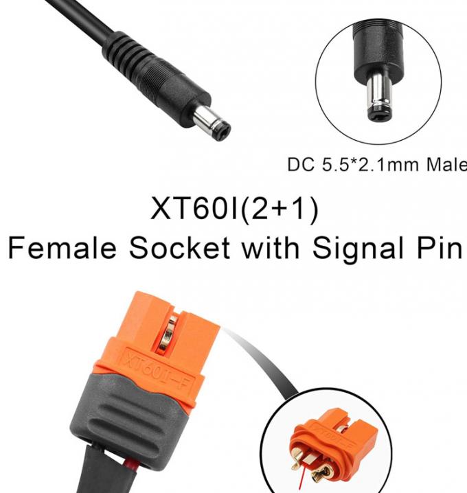DC 5.5x2.1mm 5.5x2.5mm Stecker Männlicher Fass Jack zu XT60 Batterieanschluss Drahtkabel für Solarpanel FPV 3