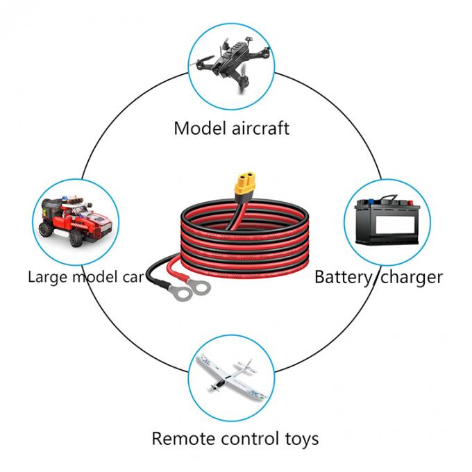12AWG Siliziumdraht XT60 XT60H Männlich Weiblich bis O Ring Terminalkabel für RC Flugzeug Spielzeug Autos Lipo Batterie FPV Renndrohne 5