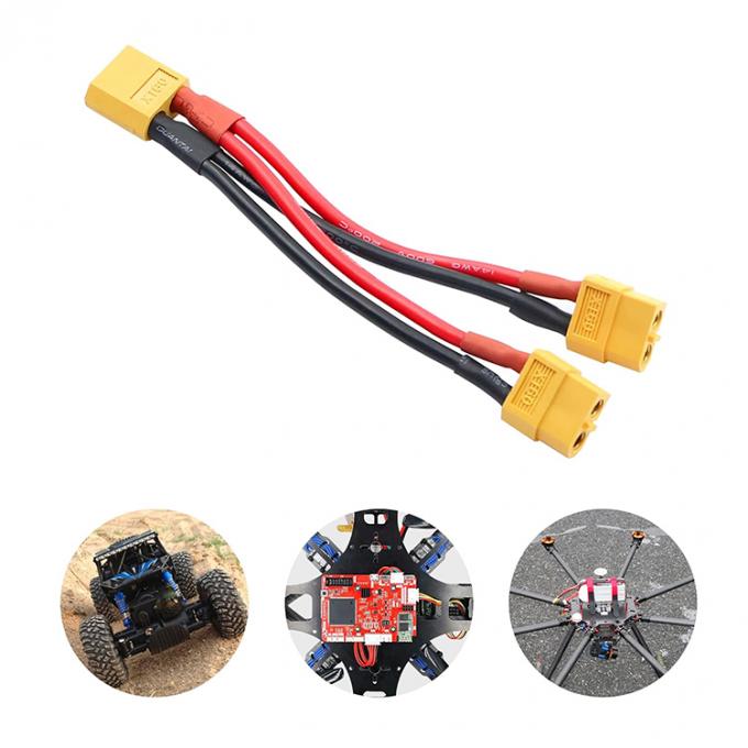 14AWG XT60 1 männlich auf 2 weiblich Y-Splitter-Verlängerungskabel für RC-Lipo-Batterie 5