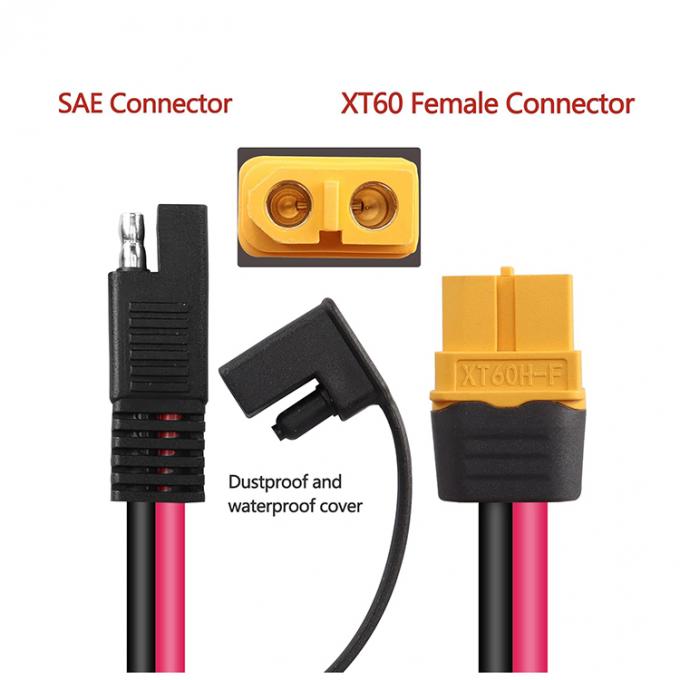 12AWG SAE bis XT60 Anschlussadapter-Verlängerungskabel für Solargenerator-Kraftwerk Lipo-Batterie 1