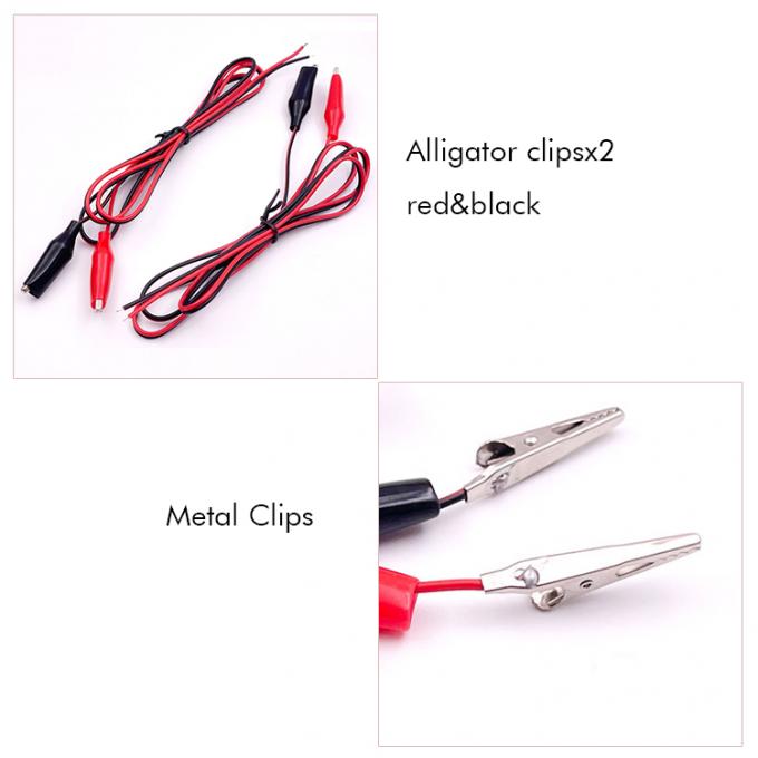 12v Schwarz Rot Elektrische Testleitungen Sprungdraht Alligator Krokodil Clips Kabel 1
