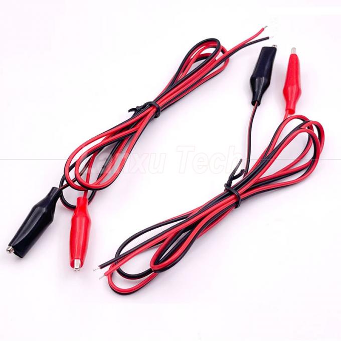12v Schwarz Rot Elektrische Testleitungen Sprungdraht Alligator Krokodil Clips Kabel 0