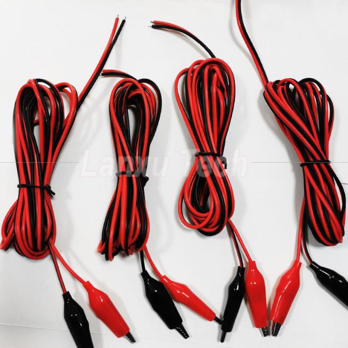12v Schwarz Rot Elektrische Testleitungen Sprungdraht Alligator Krokodil Clips Kabel 2