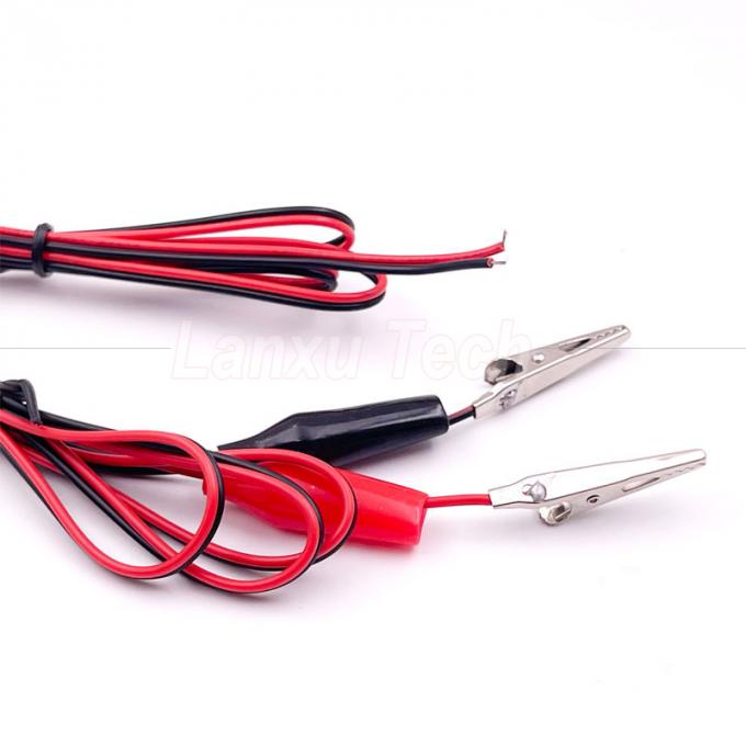12v Schwarz Rot Elektrische Testleitungen Sprungdraht Alligator Krokodil Clips Kabel 4