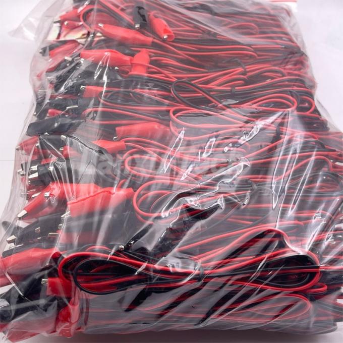 12v Schwarz Rot Elektrische Testleitungen Sprungdraht Alligator Krokodil Clips Kabel 6