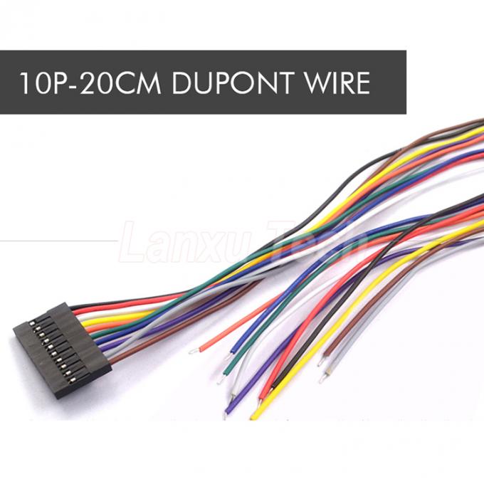 10cm 20cm 30cm 50cm 2 Pin 3 4 5 6 8 10 Pin Dupont 2,54mm Steckerkabel Sprungdrahtgurt 8