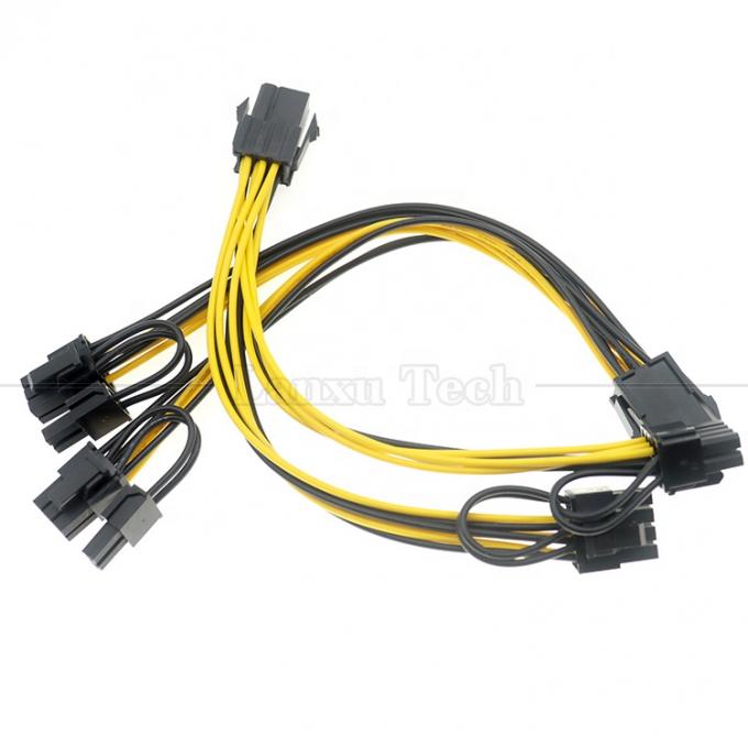 GPU 6 PIN zu Dual 8 PIN 18AWG PCI Express Motherboard Stromversorgung Adapter PCIe Erweiterungskabel 0