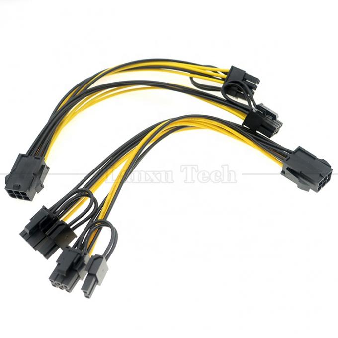 GPU 6 PIN zu Dual 8 PIN 18AWG PCI Express Motherboard Stromversorgung Adapter PCIe Erweiterungskabel 4