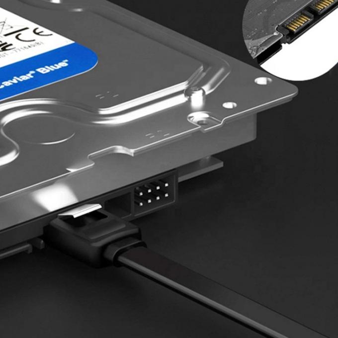 Hochgeschwindigkeit 6Gbps 90 Grad Rechtswinkel Sata III 3.0 Stromverlängerungskabel für Festplatte 3