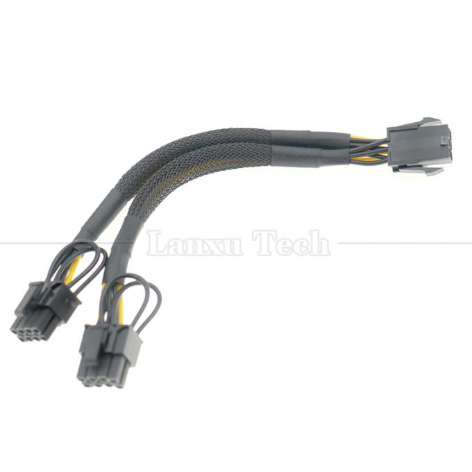 Sleeved 18AWG Pure Cooper Y Splitter 6 Pin zu Dual 8 Pin 6+2 PCI Express Power Adapter Erweiterung PCIe Kabel für GPU 6