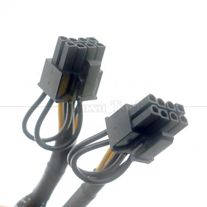 Sleeved 18AWG Pure Cooper Y Splitter 6 Pin zu Dual 8 Pin 6+2 PCI Express Power Adapter Erweiterung PCIe Kabel für GPU 3