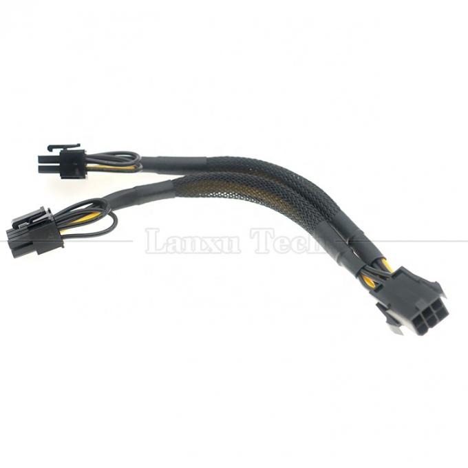 Sleeved 18AWG Pure Cooper Y Splitter 6 Pin zu Dual 8 Pin 6+2 PCI Express Power Adapter Erweiterung PCIe Kabel für GPU 5