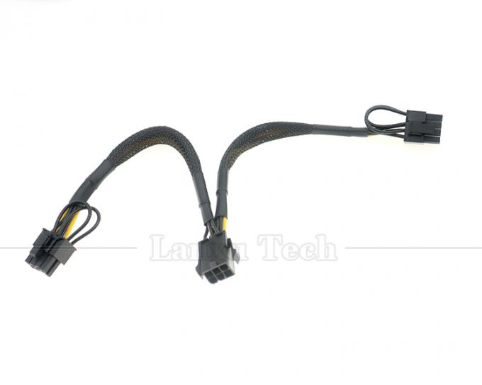 Sleeved 18AWG Pure Cooper Y Splitter 6 Pin zu Dual 8 Pin 6+2 PCI Express Power Adapter Erweiterung PCIe Kabel für GPU 7