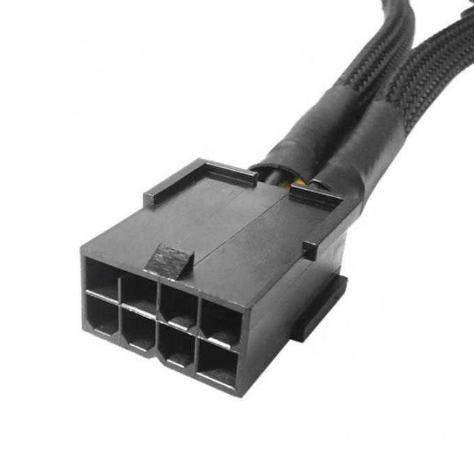 Gewebte Hülle PCIe 8 Pin Weiblich zu Dual 8 Pin Männlich PCI Express Grafik-Video-Karte GPU Stromadapterkabel 2