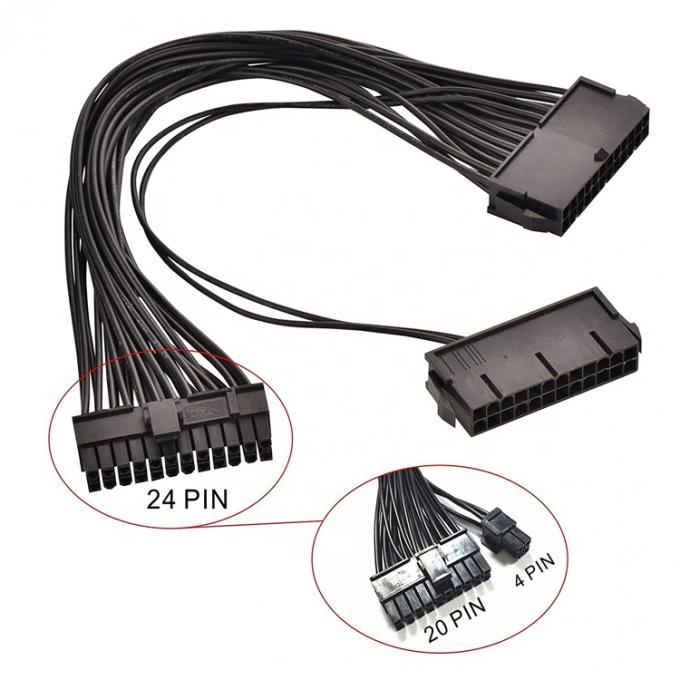 PSU 24 PIN Weiblich zu Dual 20 4 24 PIN Männlich ATX Bergbau Motherboard Erweiterungskabel 0