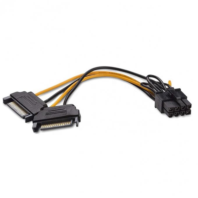 Splitter 8-Pin PCIe Express Männlich bis Dual 15-Pin Sata Stromadapter ATX Kabel 5