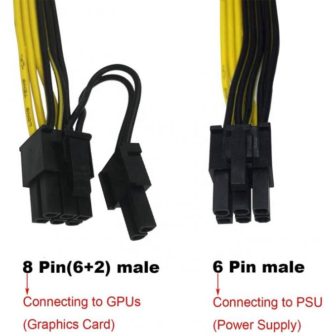 PCIE 6-Pin bis 8-Pin-GPU ATX-Video-Grafikkarte PCIE-PCI-Express-Stromkabel 1