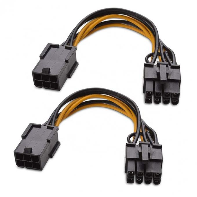 6 Pins Männlich bis 8 Pins Männlich GPU ATX Video Grafikkarte PCIe Express Adapter Stromversorgung Erweiterungskabel für Computer 3
